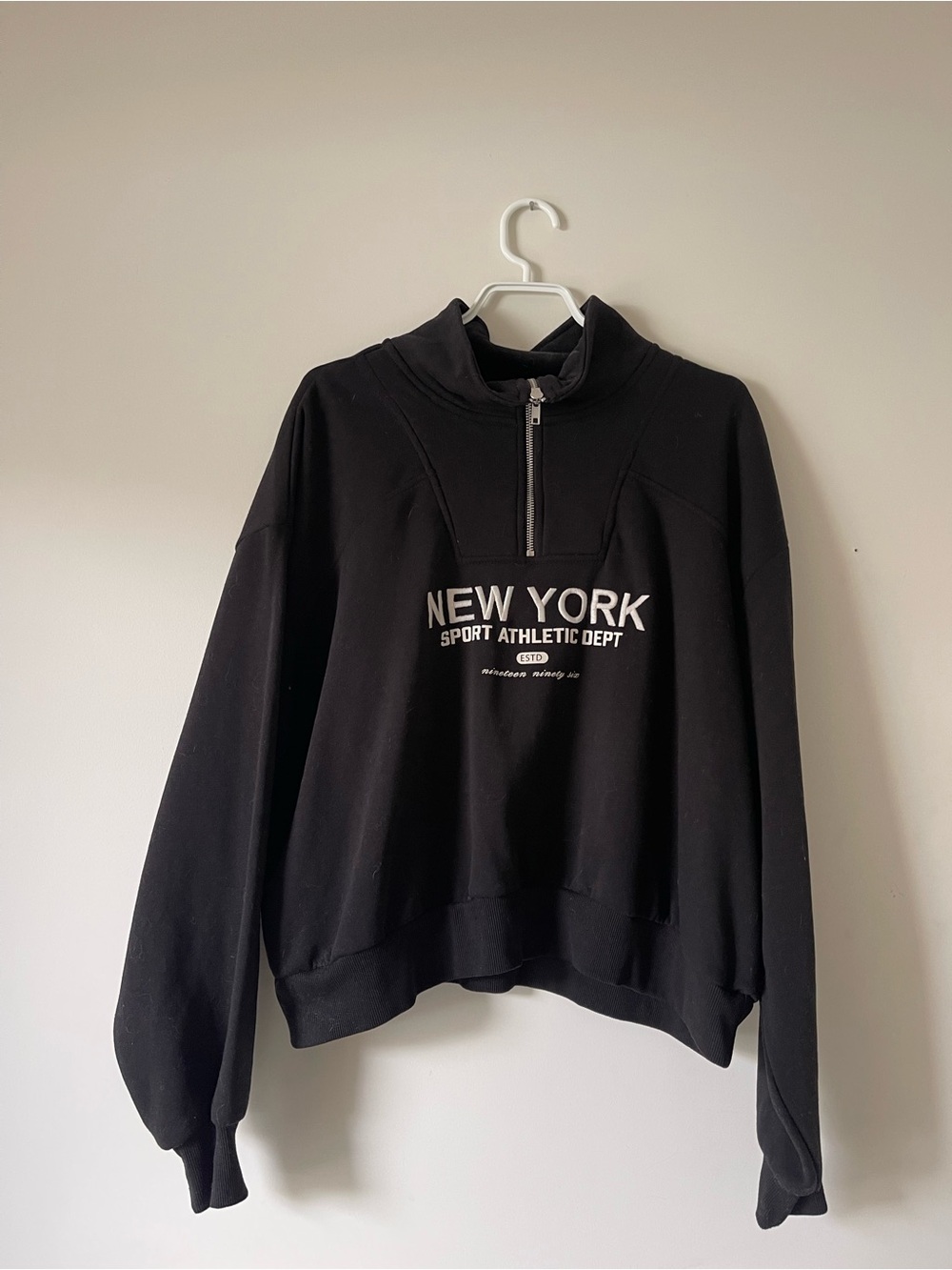 H&m Black Half-Zip Sweatshirt